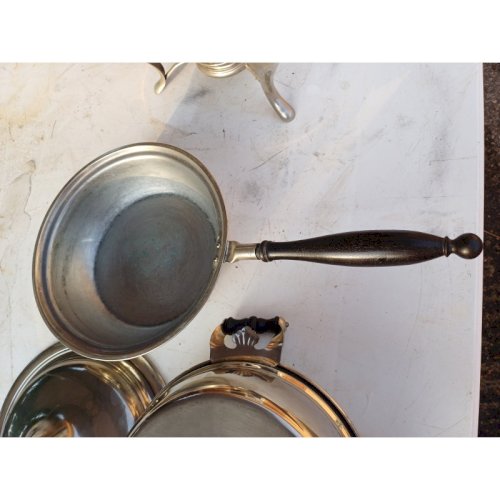 Chauffe Plat Métal Argenté Manning et Bowman