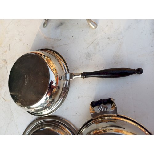 Chauffe Plat Métal Argenté Manning et Bowman