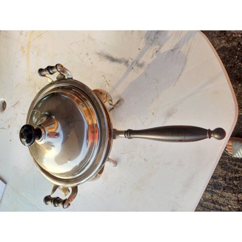 Chauffe Plat Métal Argenté Manning et Bowman