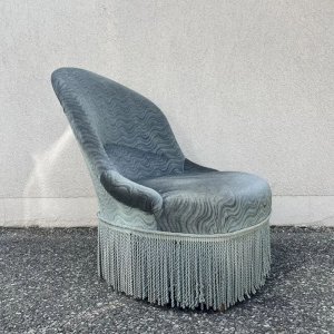 Chauffeuse vintage en velours