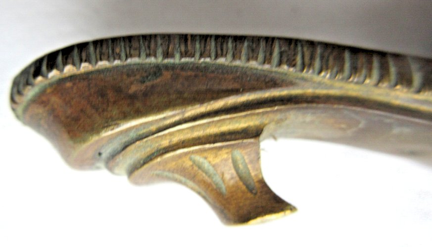 Chaussures femme, escarpins, ballerines bronze sculpté de fleurs: Napoléon III