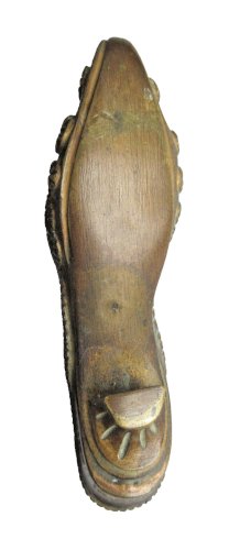 Chaussures femme, escarpins, ballerines bronze sculpté de fleurs: Napoléon III