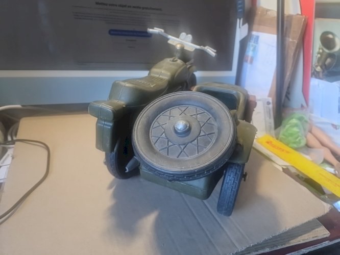 CHERILEA - MOTO SIDE CAR MILITAIRE  ( ACTION JOE GI JOE )