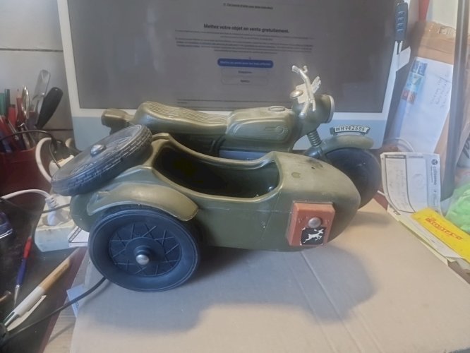 CHERILEA - MOTO SIDE CAR MILITAIRE  ( ACTION JOE GI JOE )