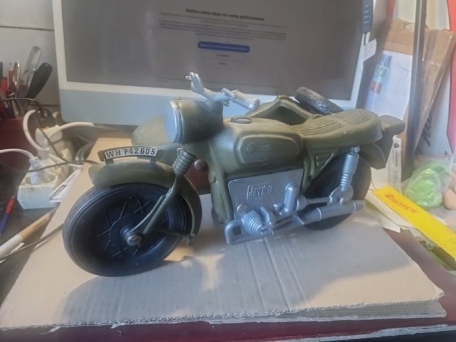 CHERILEA - MOTO SIDE CAR MILITAIRE  ( ACTION JOE GI JOE )