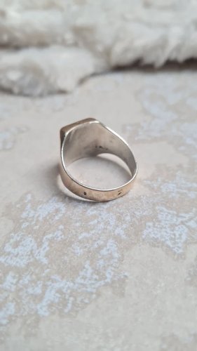 Chevalière ancienne homme Argent et or 18 carats