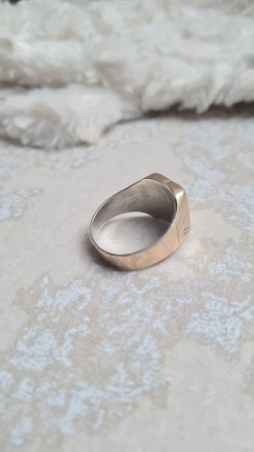 Chevalière ancienne homme Argent et or 18 carats