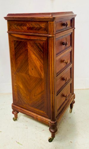 Chevet chiffonnier Napoléon III en palissandre XIX siècle