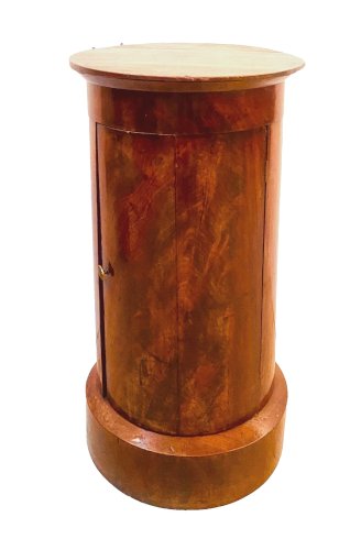 Chevet cylindre (Somno) d'époque Napoléon III en acajou et placage XIX siècle