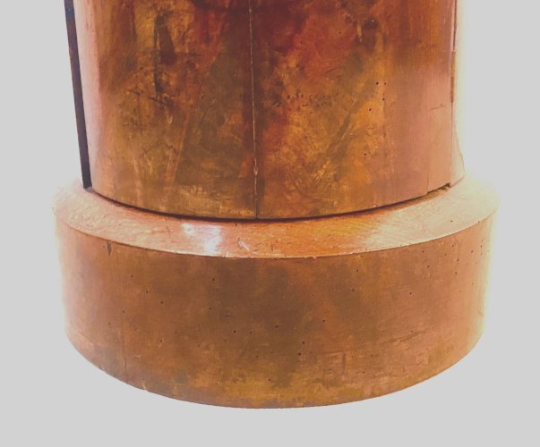 Chevet cylindre (Somno) d'époque Napoléon III en acajou et placage XIX siècle