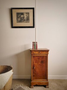 Louis-Philippe style wooden bedside table