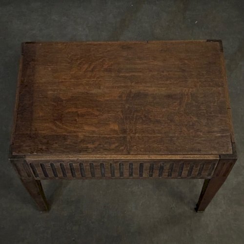 Chevet en chêne bout de canapé à cannelures type Directoire début XXe L8336