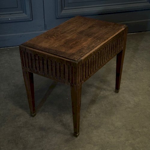Chevet en chêne bout de canapé à cannelures type Directoire début XXe L8336