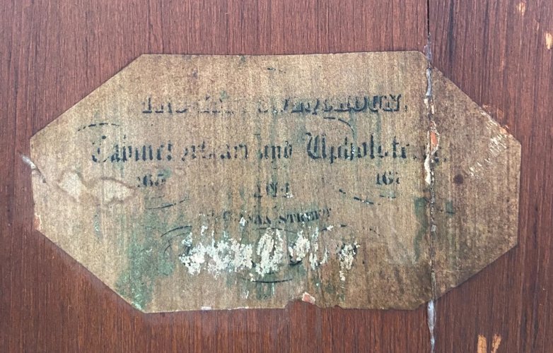 Chevet somno Napoléon III en acajou et placage XIX siècle