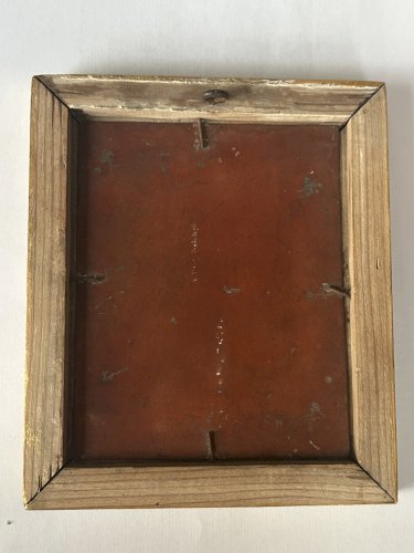 « Chez le médecin » huile sur plaque de cuivre