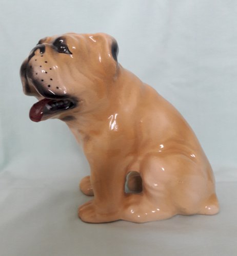 Chien bouledogue céramique