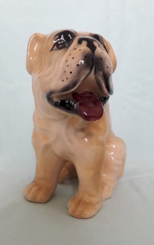 Chien bouledogue céramique