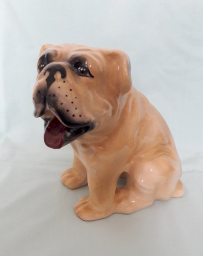 Chien bouledogue céramique