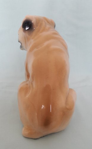 Chien bouledogue céramique