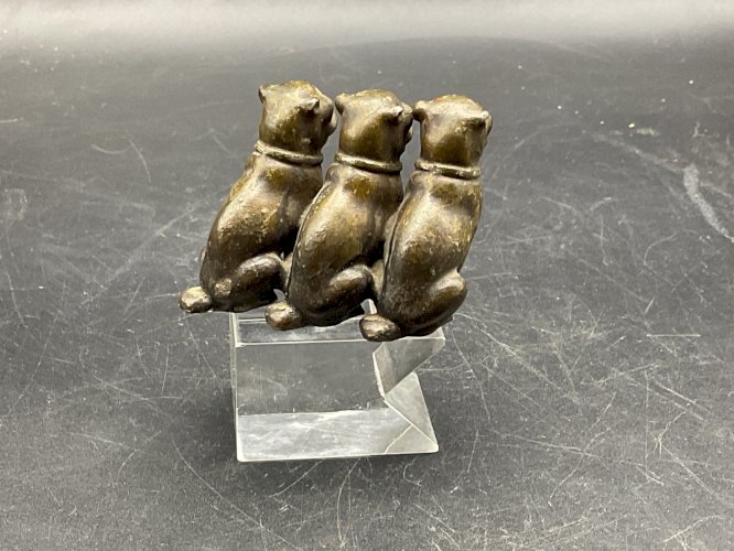 Chien bronze de Vienne  Austrian Wien cold painted  Dog