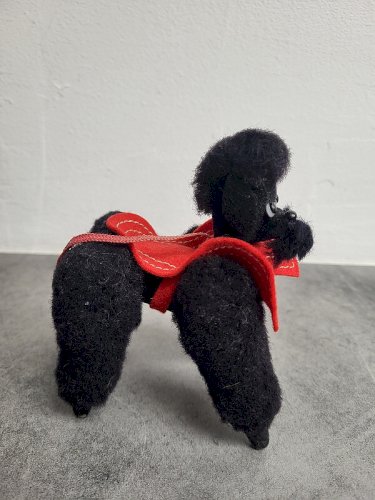 CHIEN CANICHE ARTICULE PELUCHE VINTAGE