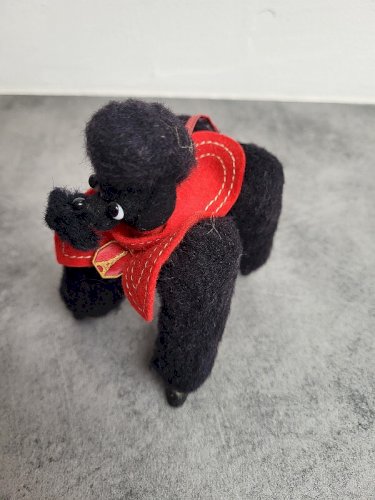 CHIEN CANICHE ARTICULE PELUCHE VINTAGE