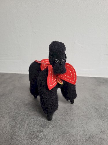 CHIEN CANICHE ARTICULE PELUCHE VINTAGE