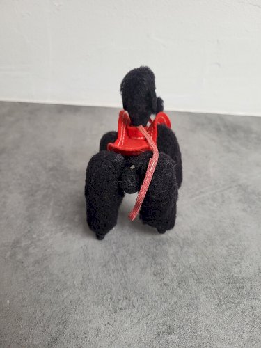 CHIEN CANICHE ARTICULE PELUCHE VINTAGE