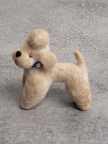 CHIEN CANICHE GRIS CARL M WEST GERMANY VINTAGE