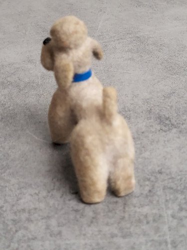 CHIEN CANICHE GRIS CARL M WEST GERMANY VINTAGE