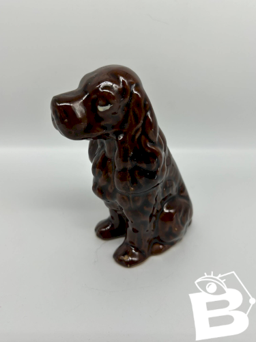 chien cocker en céramique vintage