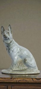 Chien en Faïence, Moulin Des Loups Orchies, Art Déco