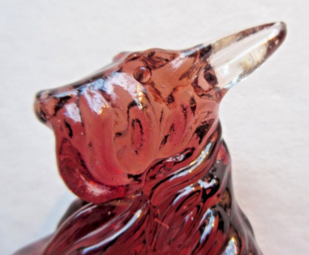 Chien Fox Terrier WESTIE Art Déco en verre rouge, figurine