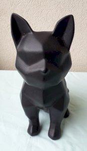 Chien noir céramique