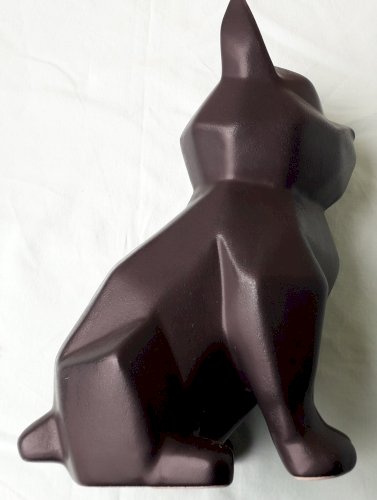 Chien noir céramique