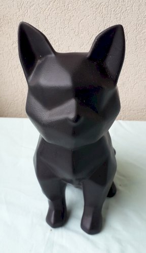 Chien noir céramique