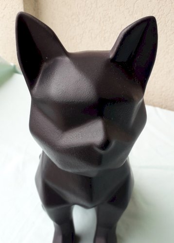 Chien noir céramique