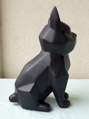 Chien noir céramique