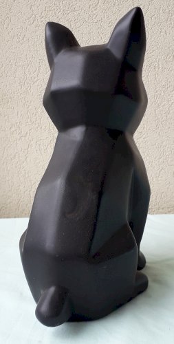 Chien noir céramique