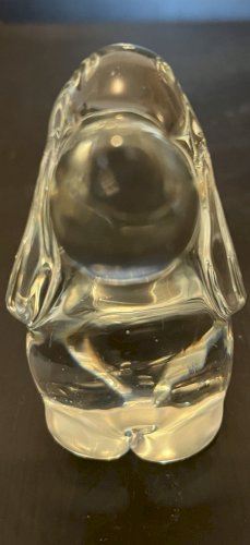 chien teckel basset en pate de verre presse papier décoration vintage verrerie