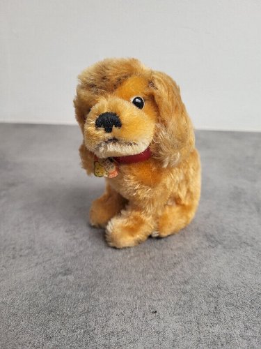CHIEN VINTAGE ANCIEN REVUE SUSI STEIFF ORIGINAL MARK