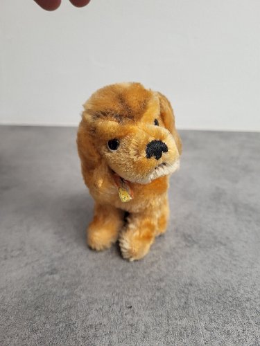 CHIEN VINTAGE ANCIEN REVUE SUSI STEIFF ORIGINAL MARK