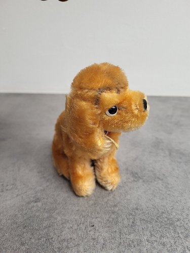 CHIEN VINTAGE ANCIEN REVUE SUSI STEIFF ORIGINAL MARK