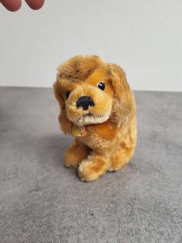 CHIEN VINTAGE ANCIEN REVUE SUSI STEIFF ORIGINAL MARK