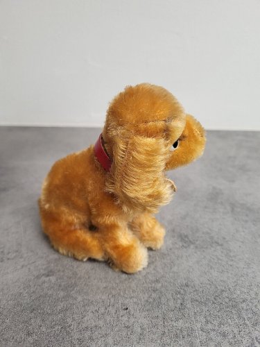 CHIEN VINTAGE ANCIEN REVUE SUSI STEIFF ORIGINAL MARK