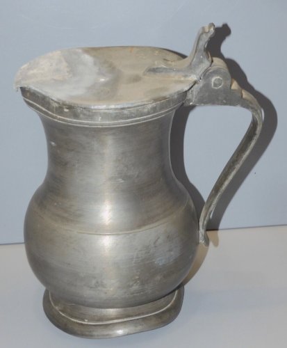 -CHOPE ETAIN XVIII/XIX NOMBREUX Poinçons Avec CHOCS & OXYDATIONS JUS GRENIER   D