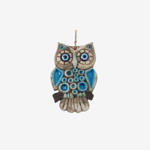 CHOUETTE, HIBOU ERA ESPELT, LEMBO EN CERAMIQUE EMAILLEE ANNEES 60 70 VINTAGE