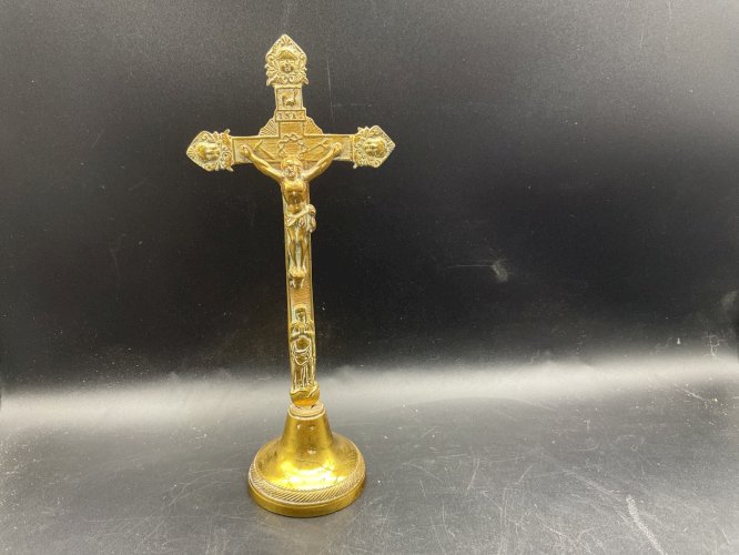 Christ Crucifix CROIX D'AUTEL BRONZE  XIXeme