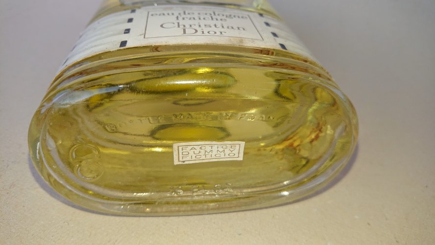 Christian Dior flacon ancien factice eau de Cologne fraîche