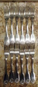 CHRISTOFLE 12 FOURCHETTE COQUILLE Vendome 20,4cm Argent Argenterie 22VitC 09/02